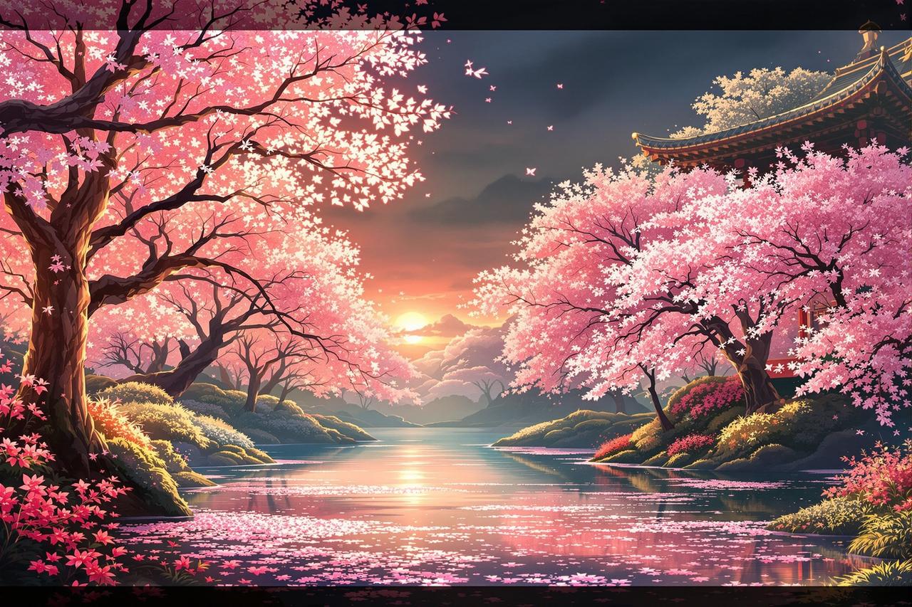 魔改版短剧作品展示 - 花间绘梦师 — 场景美术