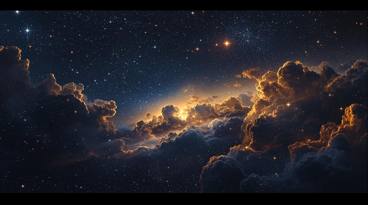 魔改版短剧 - 璀璨星空背景，闪亮的天狼星照耀夜空